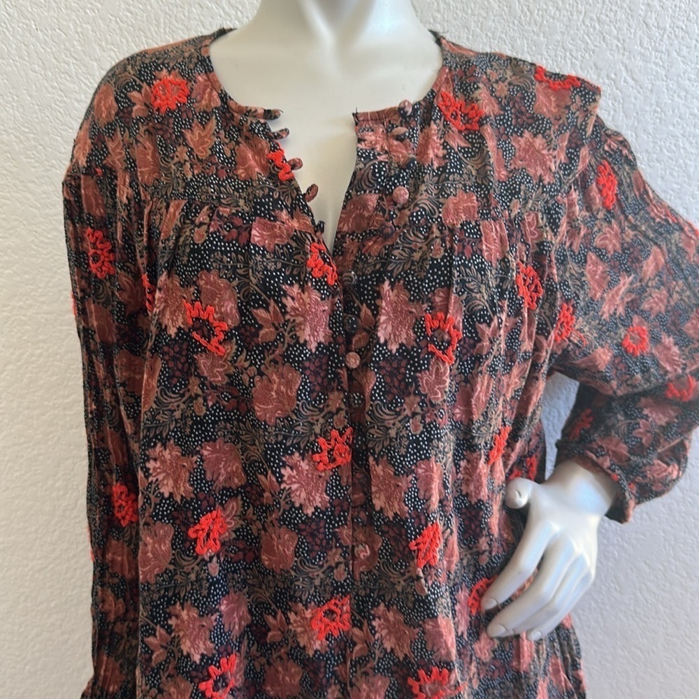 Zara Trafaluc Collection Embroidered floral Tunic Dress - Picture 4 of 10
